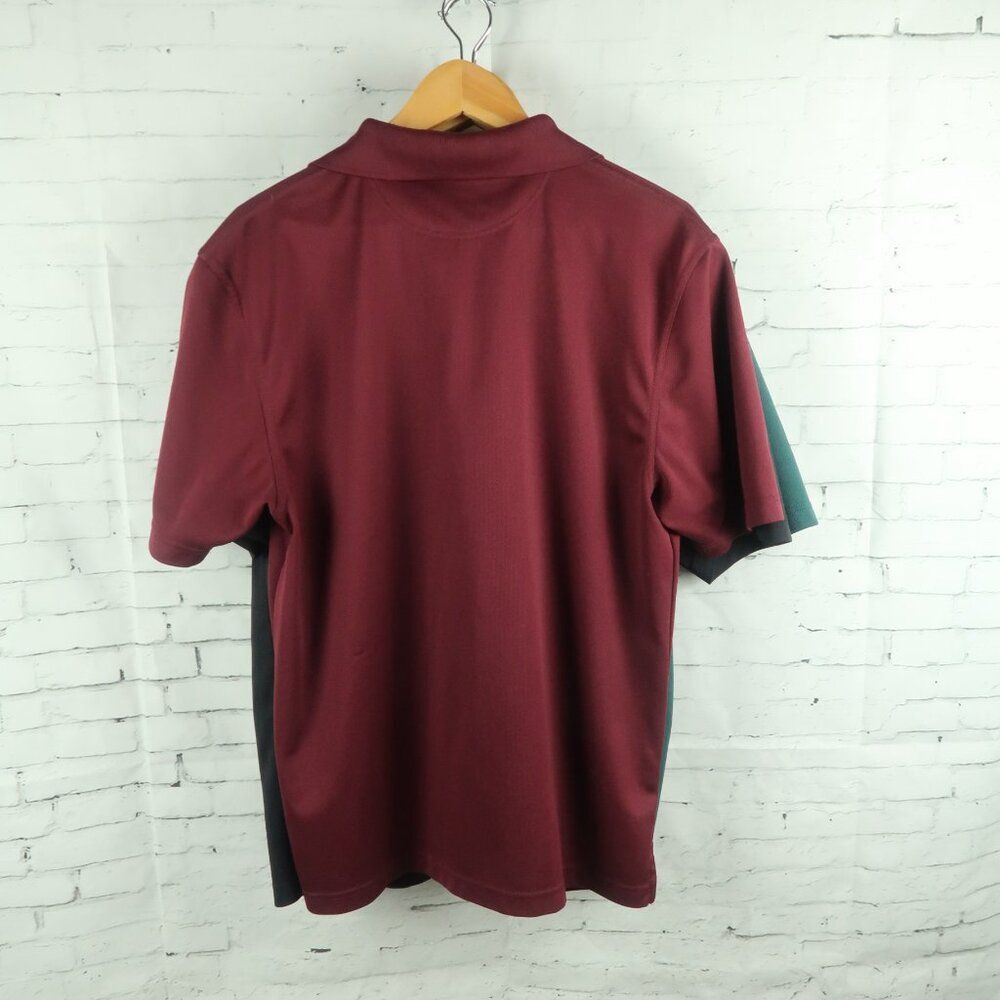 SPORT TEK POLO SHIRT BUNDLE GREEN BURGUNDY & BLACK SIZE MEDIUM - Picture 8 of 11